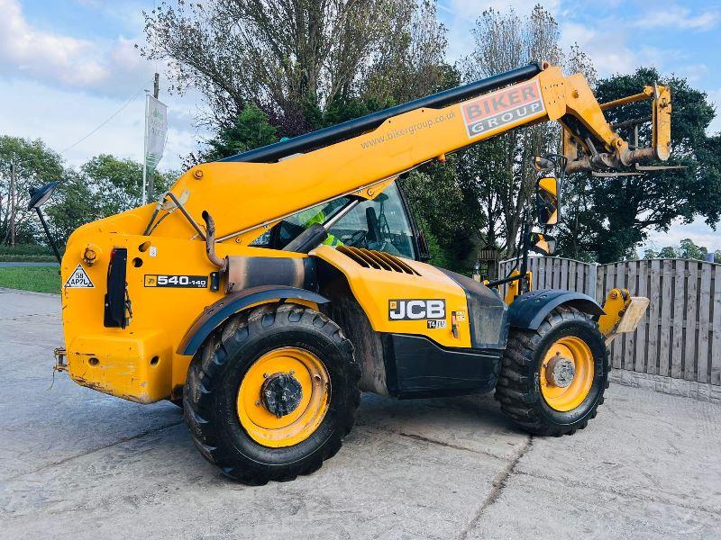 JCB 540-140 HI VIZ 4WD TELEHANDLER *YEAR 2017, 14 METER REACH* C/W TINES *VIDEO*