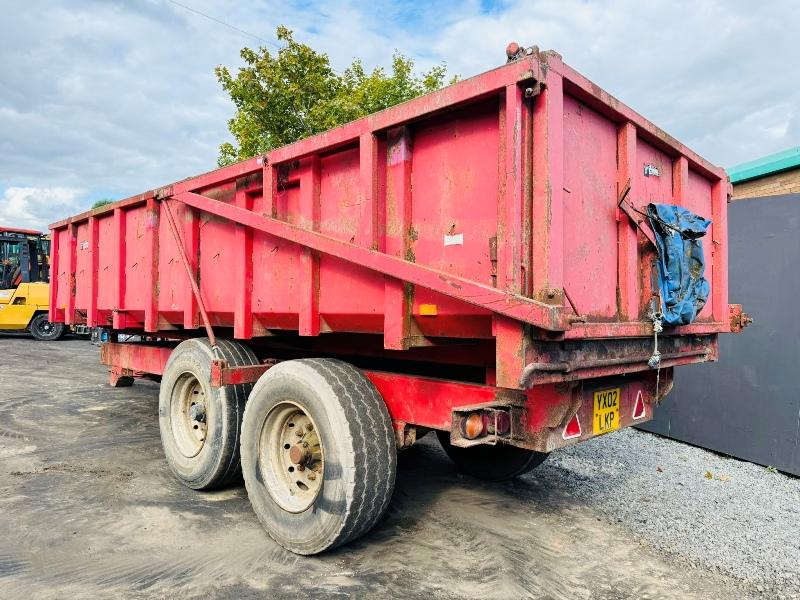 TRIFFITT 10 TONNE HYDRAULIC TIPPING TRAILER*C/W REAR BACKDOOR AND SHOOT*VIDEO*
