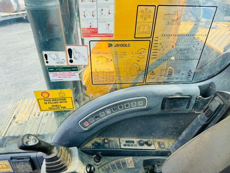 JCB JS130 EXCAVATOR*YEAR 2010 *C/W QH & BUCKET* READING 8459 HOURS*VIDEO*
