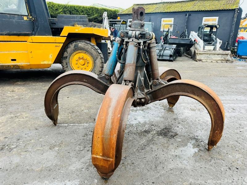 TEREX FUCHS HDMS 5 TINE HYDRAULIC SCRAP GRAB*YEAR 2015*VIDEO*