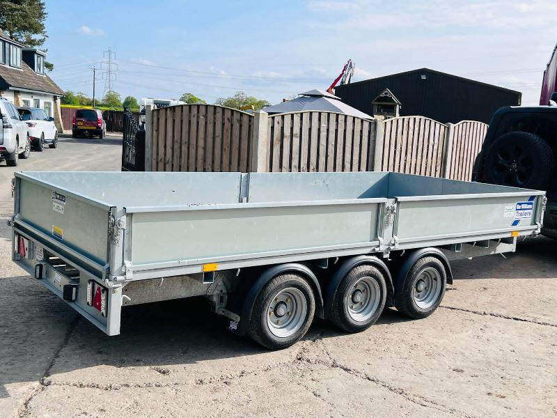 IFOR WILLIAMS TRI-AXLE DROP SIDE TRAILER * YEAR 2022 * C/W LED LIGHTS *VIDEO*