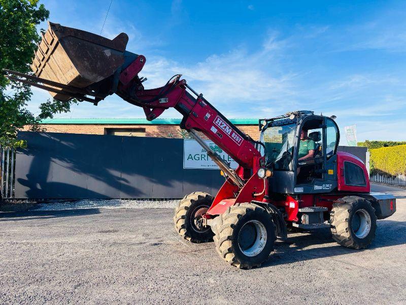 HZM 825T TURBO ARTICULATED TELEHANDLER *C/W BUCKET AND FORKS*READING 618 HOURS*VIDEO*
