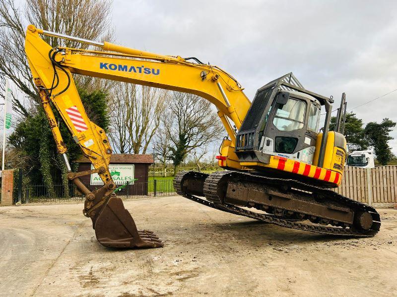 KOMATSU PC228USLC-3 EXCAVATOR * ZERO SWING * C/W DEMOLITION GARUDS *VIDEO*