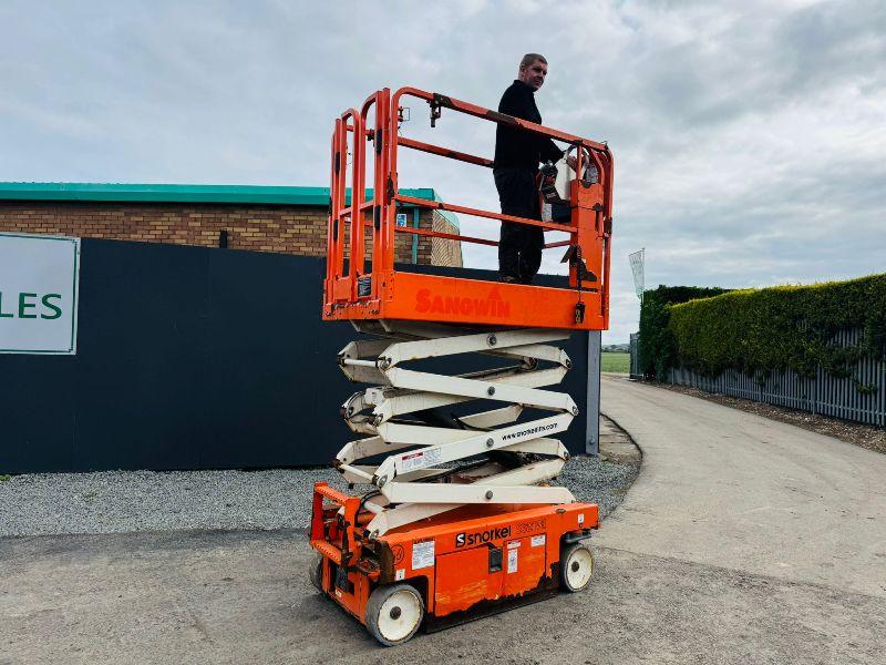SNORKEL S3219E SCISSOR LIFT*YEAR 2017*READING 70 HOURS*VIDEO*