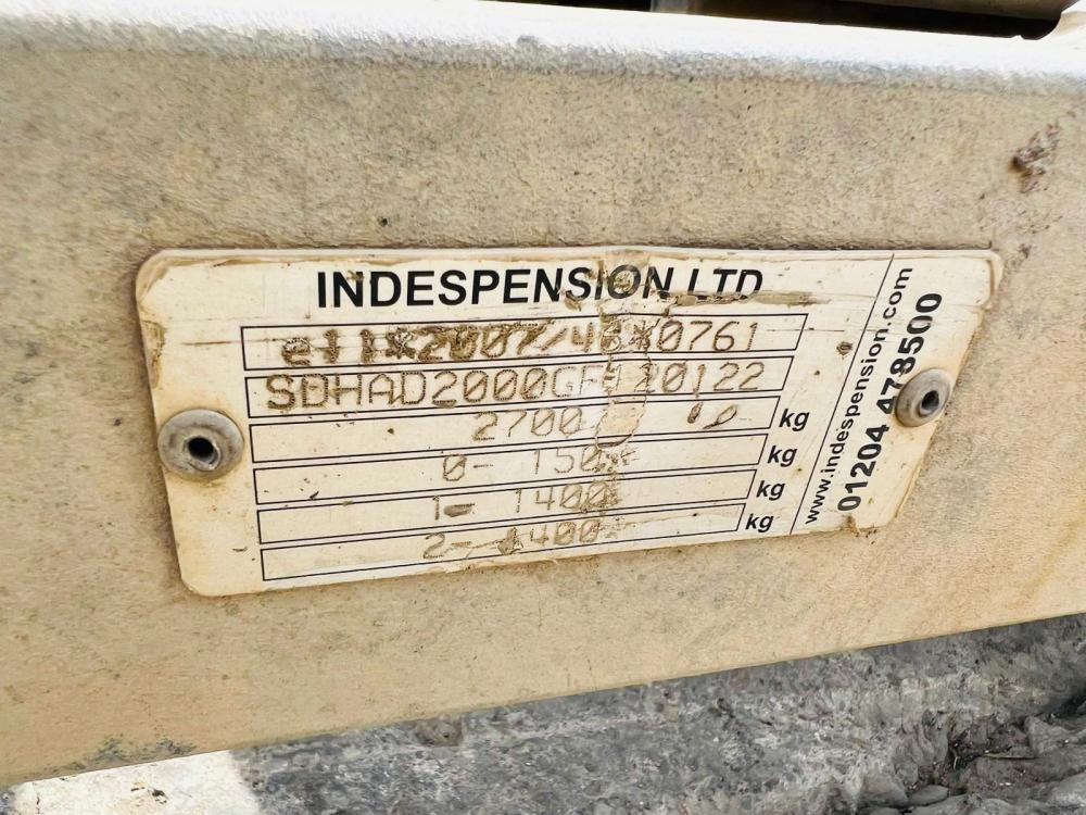 INDESPENSION TWIN AXLE PLANT TRAILER C/W FOLD DOWN RAMP  
