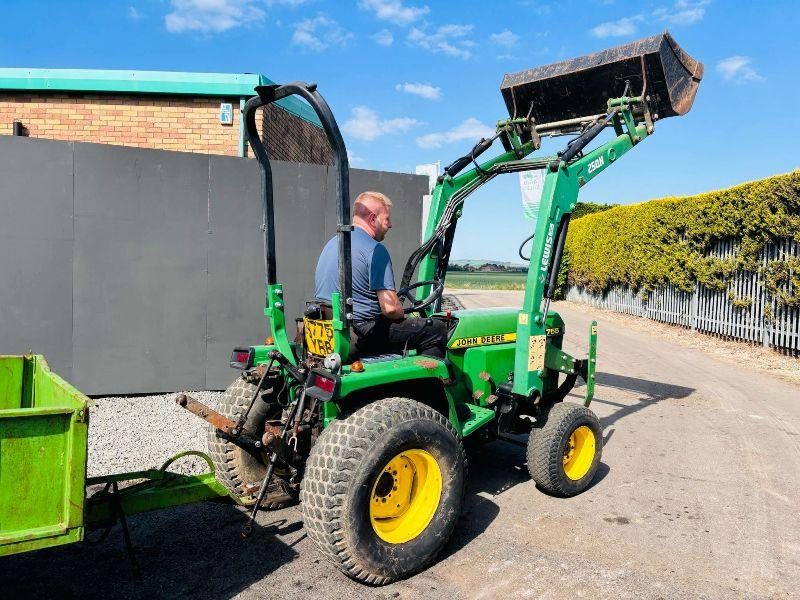LEWIS 25QH FRONT LOADER TRACTOR*C/W TRAILER AND BUCKET*VIDEO*