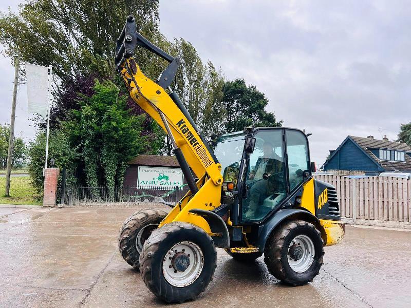 KRAMER 418 4WD LOADING SHOVEL C/W QUICK HITCH & 4WS *VIDEO*
