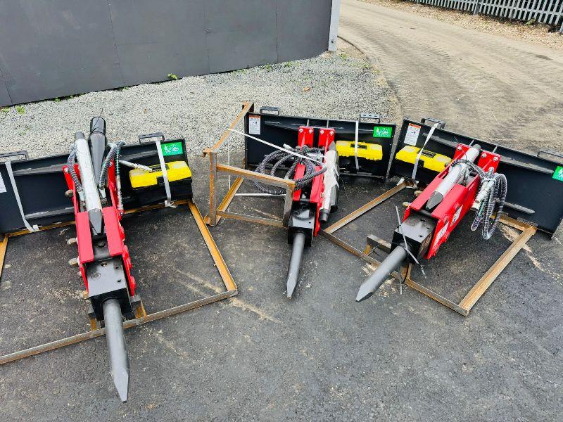 *NEW*2025*RAYTREE RMH680 HYDRAULIC BREAKERS FOR SKIDSTEERS*CHOICE OF 3*VIDEO*