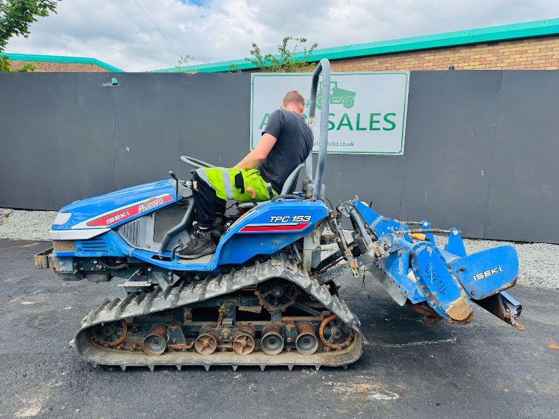 ISEKI TPC153 TRACKED COMPACT TRACTOR*C/W ROTAVATOR*VIDEO*