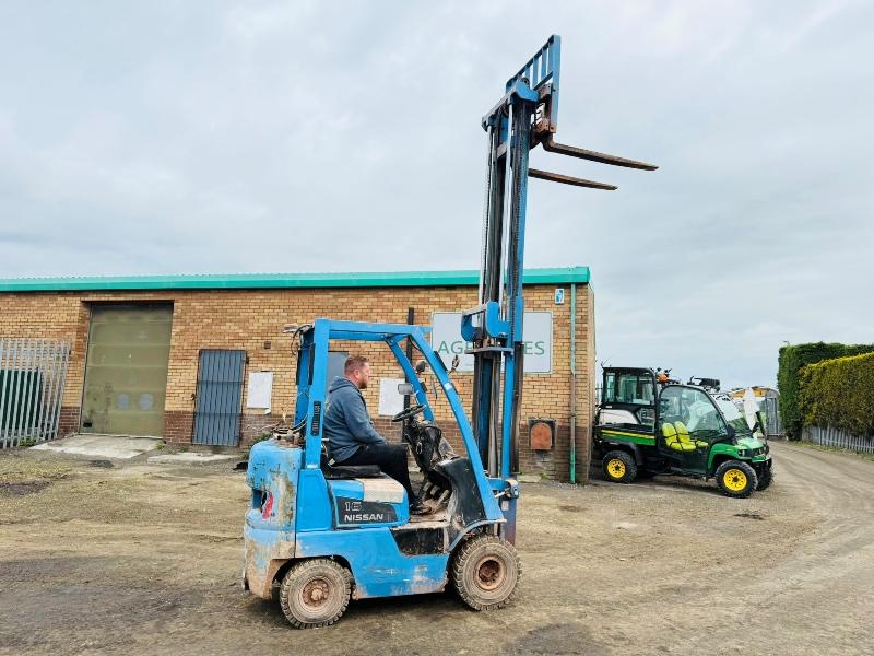 NISSAN 16 PETROL/GAS FORKLIFT*C/W SIDESHIFT*YEAR 2010*VIDEO*