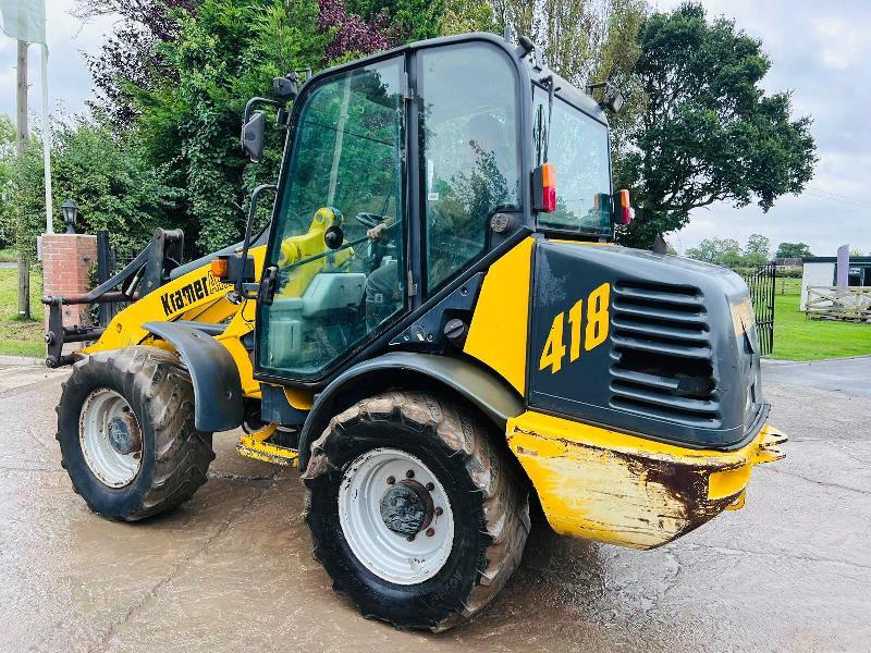 KRAMER 418 4WD LOADING SHOVEL C/W QUICK HITCH & 4WS *VIDEO*