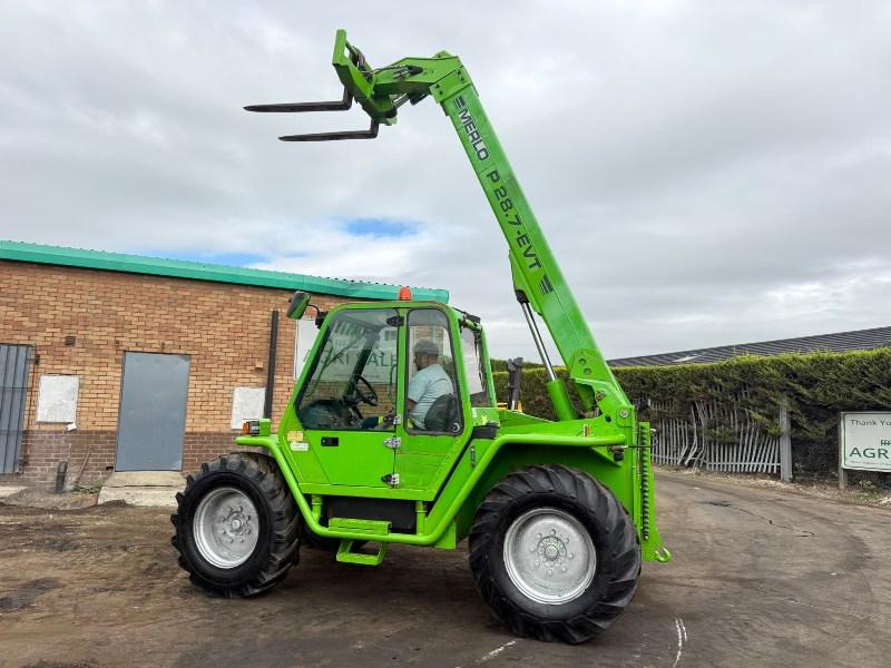 MERLO P28.7 EVT TELEHANDLER*AGE SPEC*C/W PALLET TINES*VIDEO*