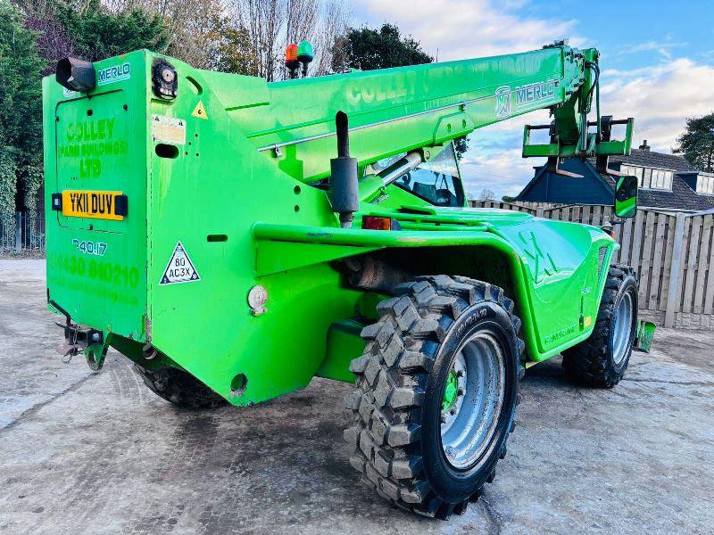 MERLO P40.17 4WD TELEHANDLER *17 METER REACH, YEAR 2011* VIDEO *