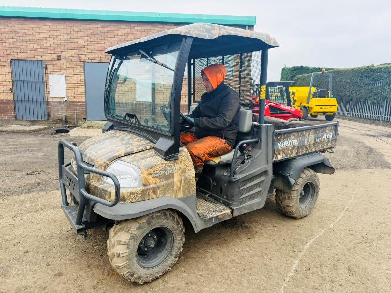 KUBOTA RTV900-EU ATV BUGGY*C/W HYDRAULIC TIP*YEAR 2013*VIDEO*
