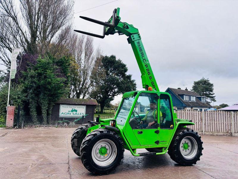 MERLO P26.6 4WD TURBO TELEHANDLER C/W PALLET TINES *VIDEO*