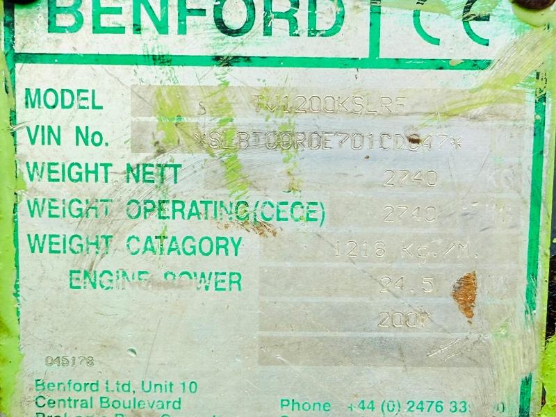 BENFORD TV1200 DOUBLE DRUM ROLLER*C/W KUBOTA ENGINE*VIDEO*