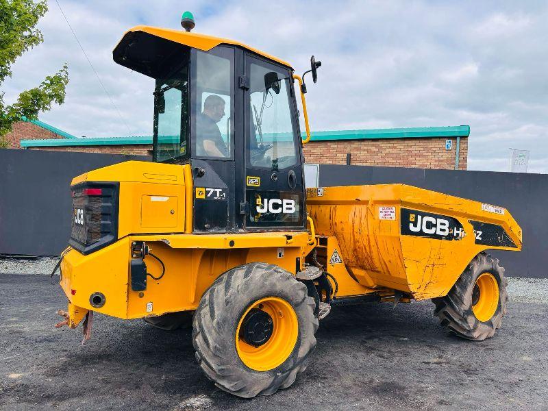 JCB 7FT 7 TONNE STRAIGHT TIP DUMPER* READING 1285 HOURS*YEAR 2018*VIDEO*
