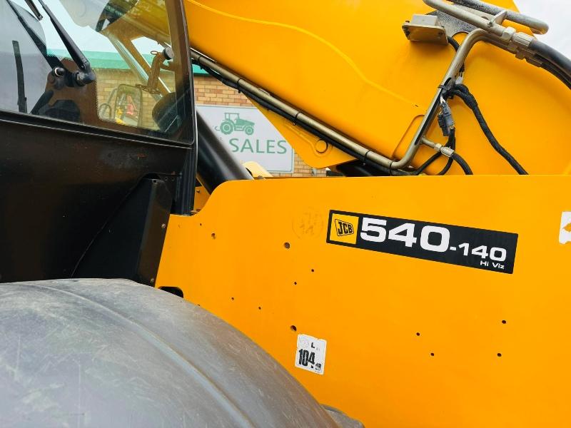 JCB 540-140 HI VIZ 4WD TELEHANDLER*C/W PALLET TINES*YEAR 2017*VIDEO*