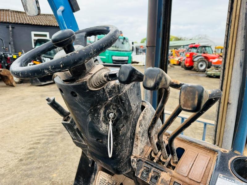 NISSAN 16 PETROL/GAS FORKLIFT*C/W SIDESHIFT*YEAR 2010*VIDEO*