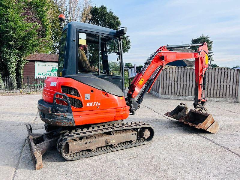 KUBOTA KX71-3 EXCAVATOR *YEAR 2014, 4211 HOURS, ONE OWNER FROM NEW*VIDEO*