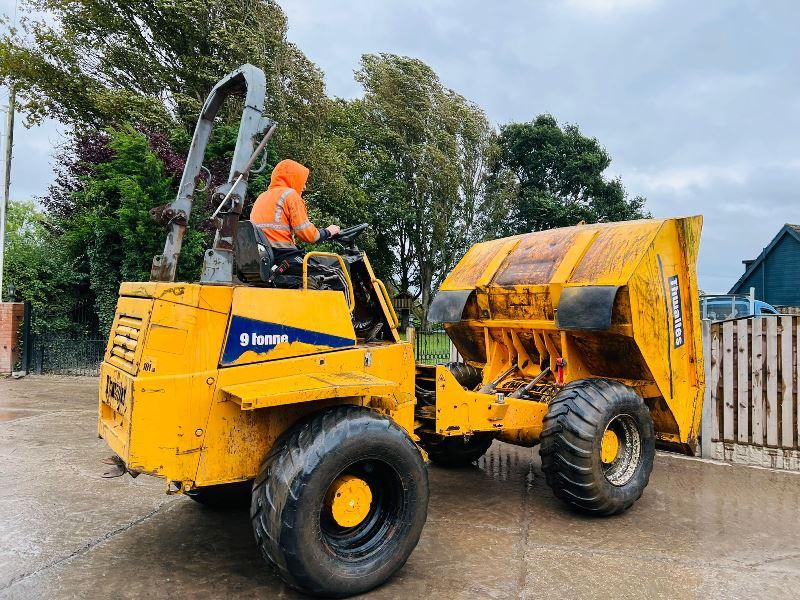 THWAITES 9 TON 4WD DUMPER C/W ROLE BAR & PERKINS ENGINE *VIDEO*