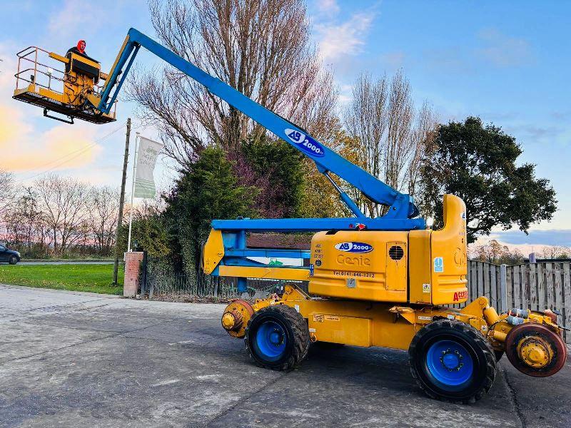 GENIE Z-60/34 4WD ARTICULATED RAIL ROAD BOOM LIFT * 20.3 METER REACH *VIDEO*