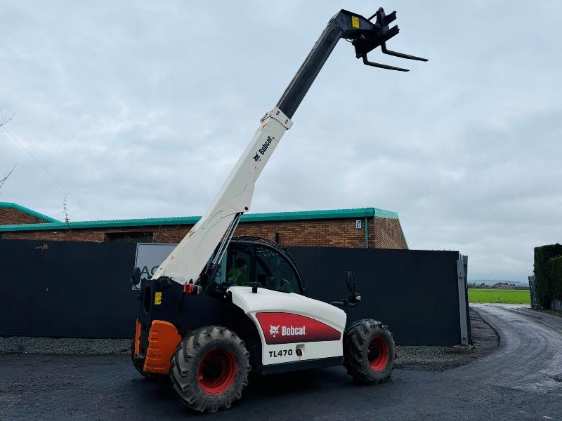 BOBCAT TL470 TELEHANDLER*C/W PALLET TINES*YEAR 2012*5507 HOURS*VIDEO*