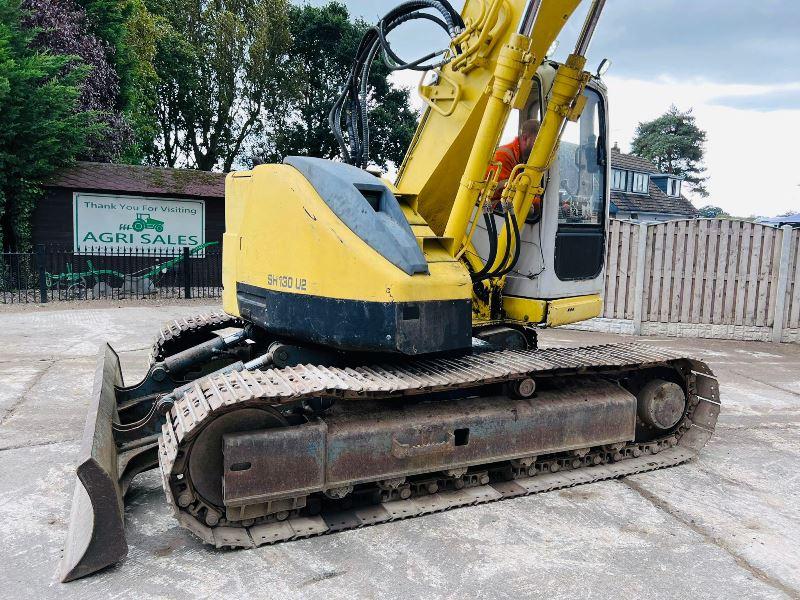SUMITOMO SH130 TRACKED EXCAVATOR C/W BLADE & QUICK HITCH *VIDEO*