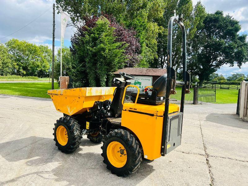 JCB 1THT 1 TON HIGH TIP DUMPER *YEAR 2016, 1147 HOURS* C/W ROLE BAR*VIDEO*