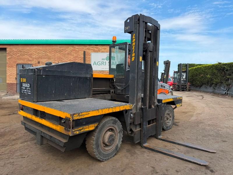 LANSING LINDE S50 SIDE LOADING FORKLIFT*C/W PALLET TINES*VIDEO*