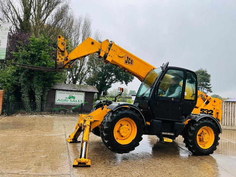 JCB 532-120 4WD TELEHANDLER *12 METERS, 6957 HOURS* C/W PALLET TINES *VIDEO*