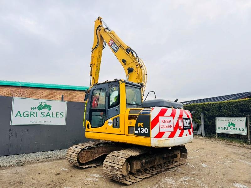 KOMATSU PC130 TRACKED EXCAVATOR*C/W QUICK HITCH*YEAR 2009*VIDEO*