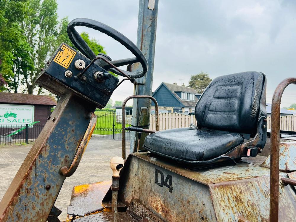 BENFORD 6000 4WD DUMPER C/W ROLE BAR & PERKINS ENGINE *VIDEO*
