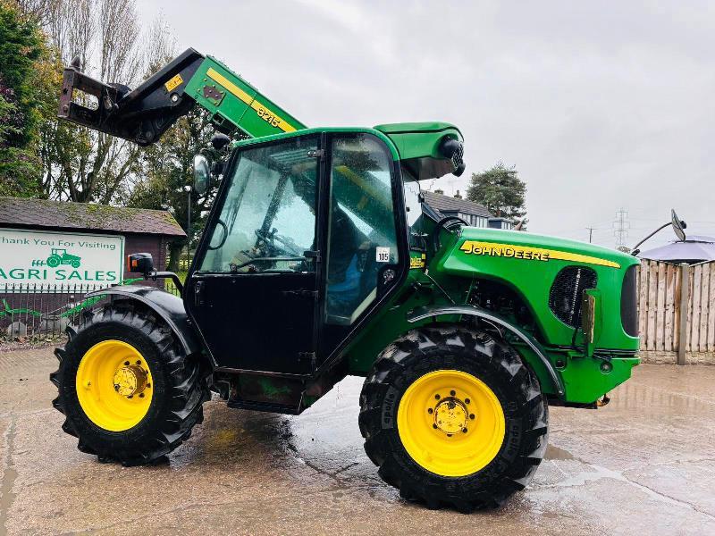 JOHN DEER 3215 4WD TURBO TELEHANDLER C/W PIN & CONE HEAD STOCK *VIDEO*