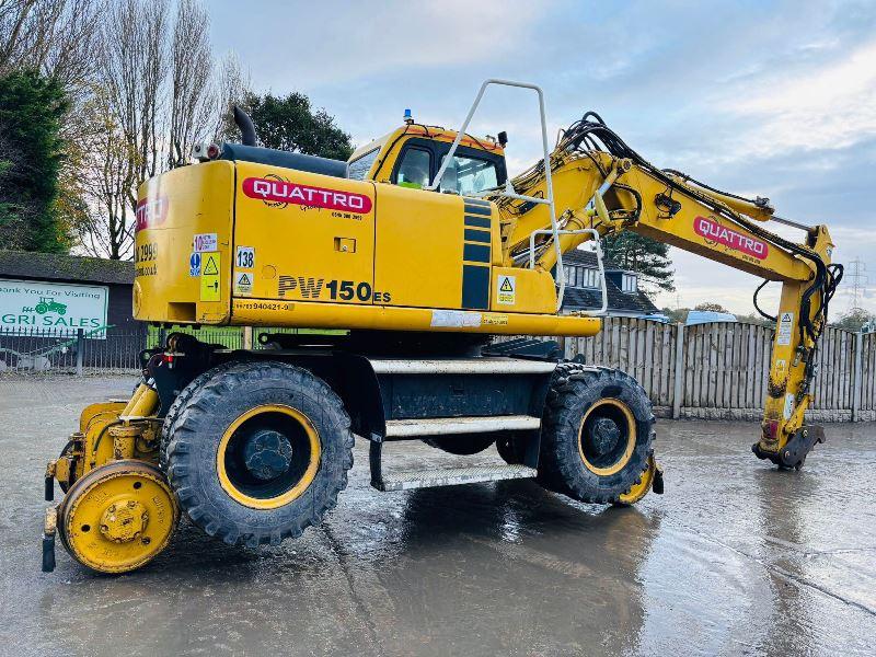 KOMATSU PW150ES-6K 4WD *ENGINEERING CONFORMANCE CERTIFICATE*VIDEO*