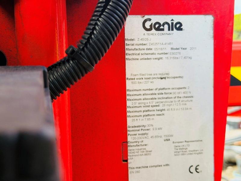 GENIE Z45/25 ARTICULATED TELESCOPIC BOOM LIFT*YEAR 2011*VIDEO*