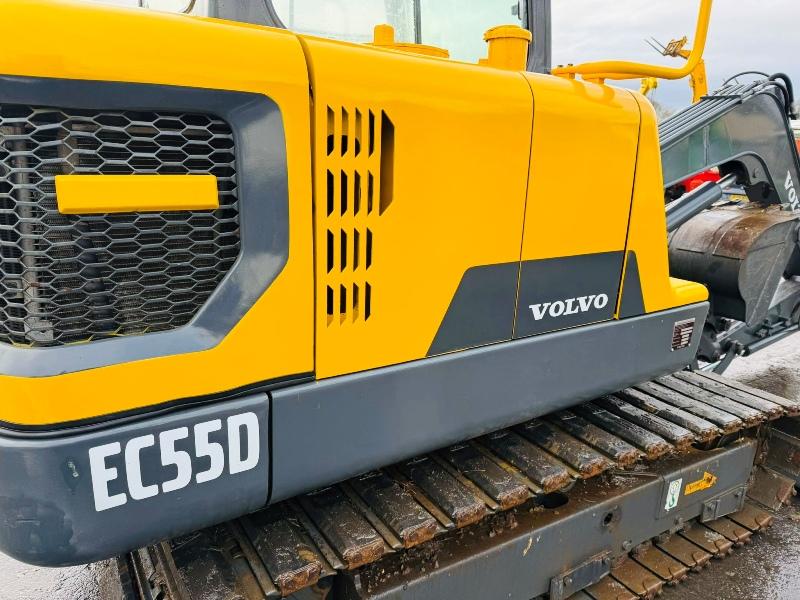 VOLVO EC55D RUBBER BLOCK TRACKS EXCAVATOR *YEAR 2017*C/W BUCKET*VIDEO*