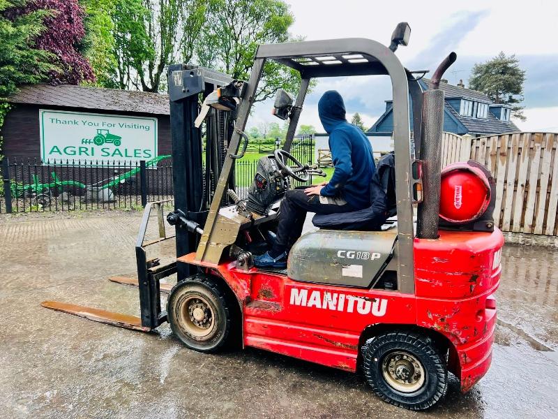 MANITOU CG18P DIESEL FORKLIFT *CONTAINER SPEC* C/W SIDE SHIFT *VIDEO*