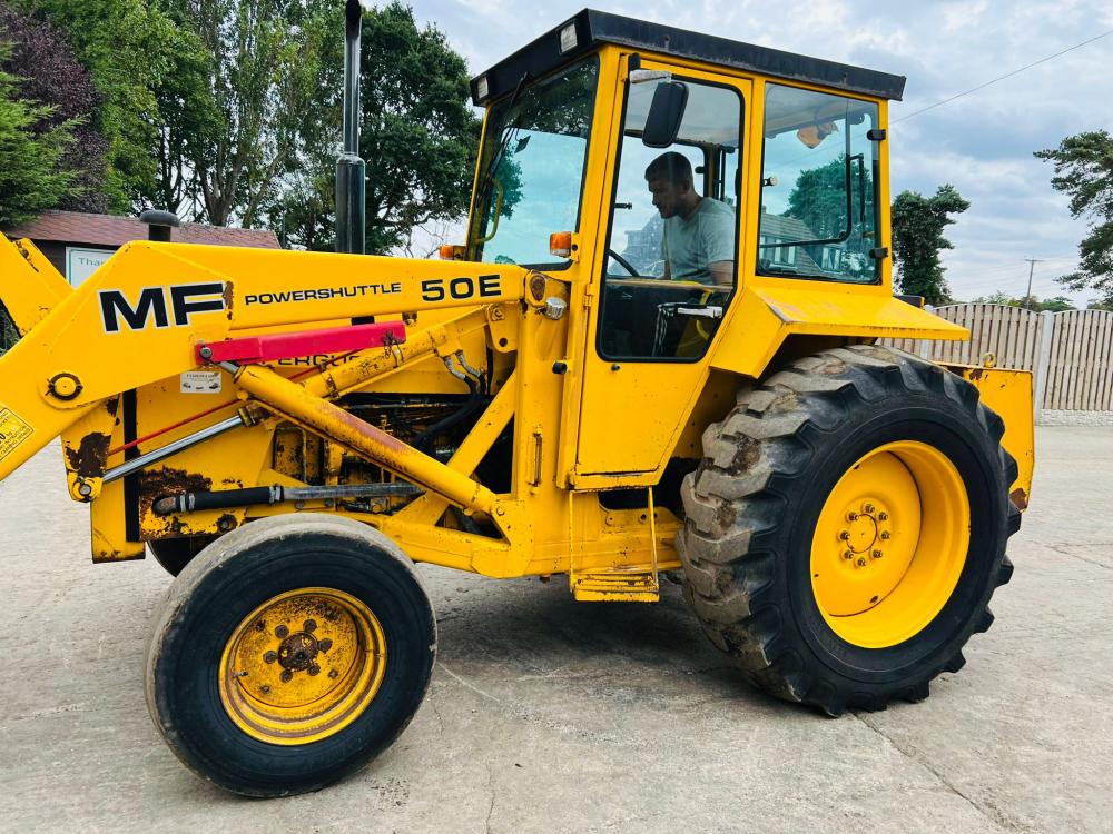 MASSEY FERGUSON 50E TRACTOR C/W FRONT LOADER , BUCKET & REAR WEIGHT BLOCK
