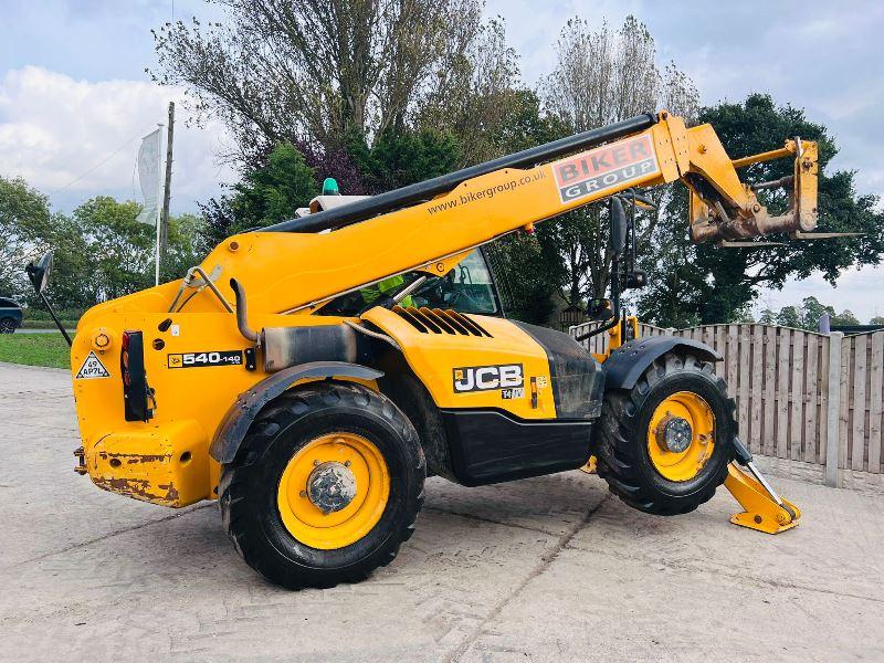 JCB 540-140 HI VIZ 4WD TELEHANDLER *YEAR 2017, 14 METER REACH* C/W TINES *VIDEO* 