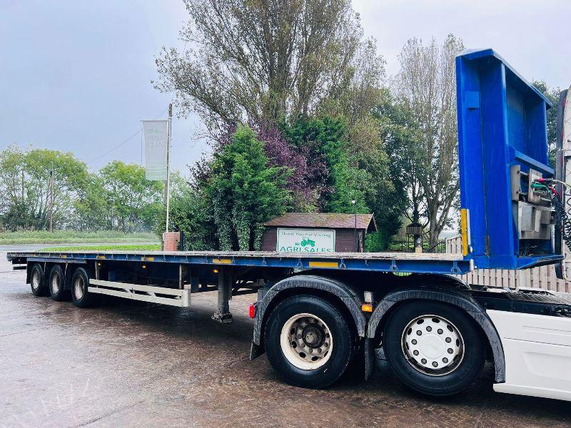 SDC 45 FOOT TRI-AXLE CONSTRUCTION SPEC FLAT BED TRAILER *IN TEST* VIDEO *