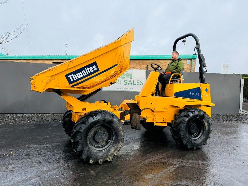THWAITES 6 TONNE SWIVLE TIP DUMPER*YEAR 2008* ONLY 1453 HOURS*VIDEO*