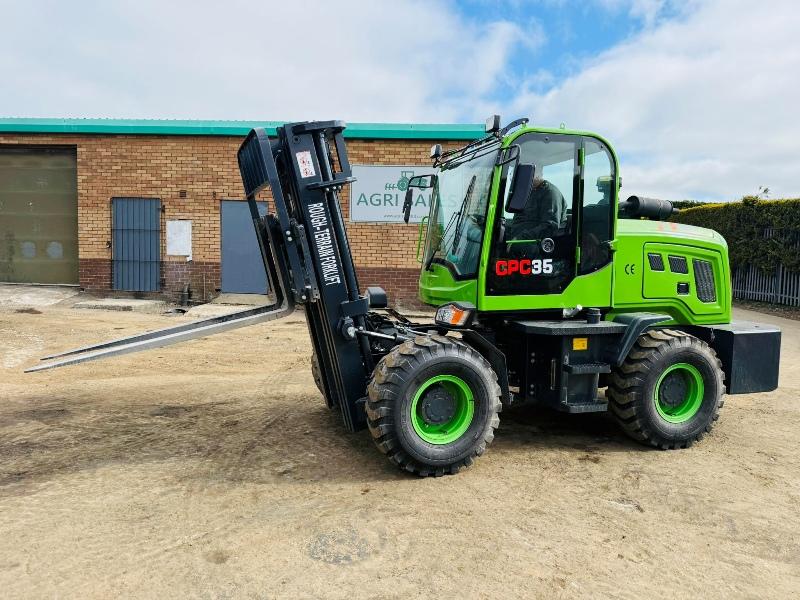 *NEW*UNUSED*JQ POWER CPC35 4WD ROUGH TERRAIN FORKLIFT*YEAR 2025*VIDEO*