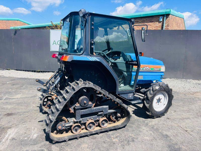 ISEKI TGS25C HALF TRACK COMPACT TRACTOR*READING 942 HOURS*VIDEO*
