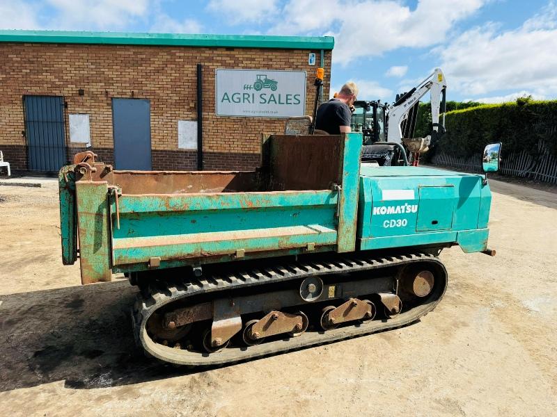 KOMATSU CD30-1 TRACKED DUMPER*C/W RUBBER TRACKS*VIDEO*