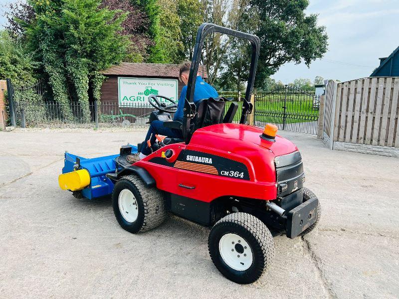SHIBAURA CM364 RIDE MOWER *1623 HOURS* C/W ROLE BAR *VIDEO*