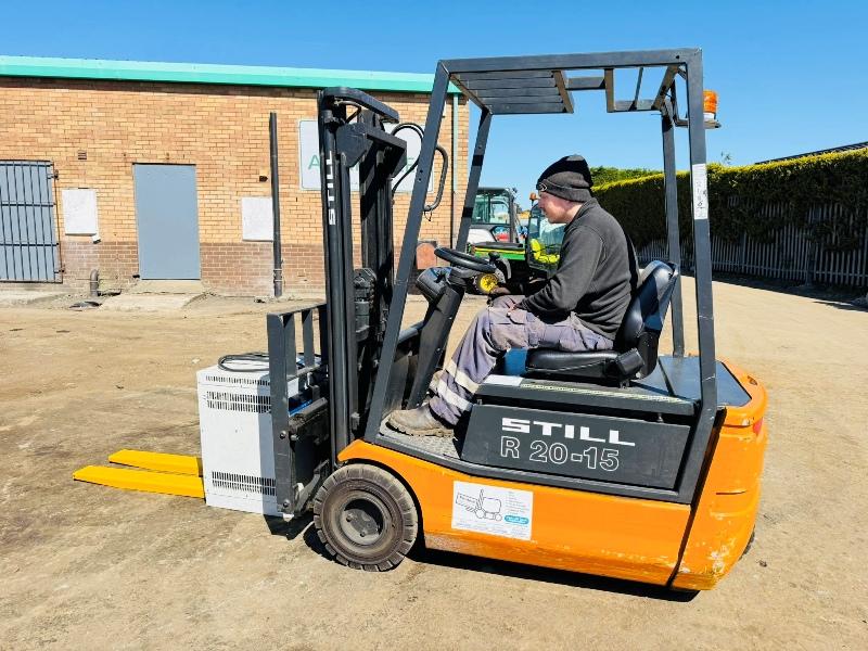STILL R20-15 ELECTRIC FORKLIFT*C/W TINE EXTENSIONS*VIDEO*