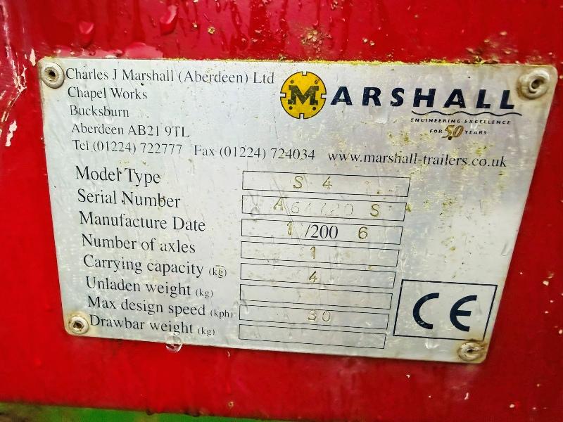 MARSHALL S4 TIPPING TRAILER*C/W DROP DOWN SIDES*VIDEO*