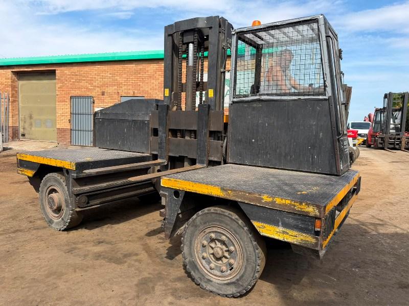LANSING LINDE S50 SIDE LOADING FORKLIFT*C/W PALLET TINES*VIDEO*