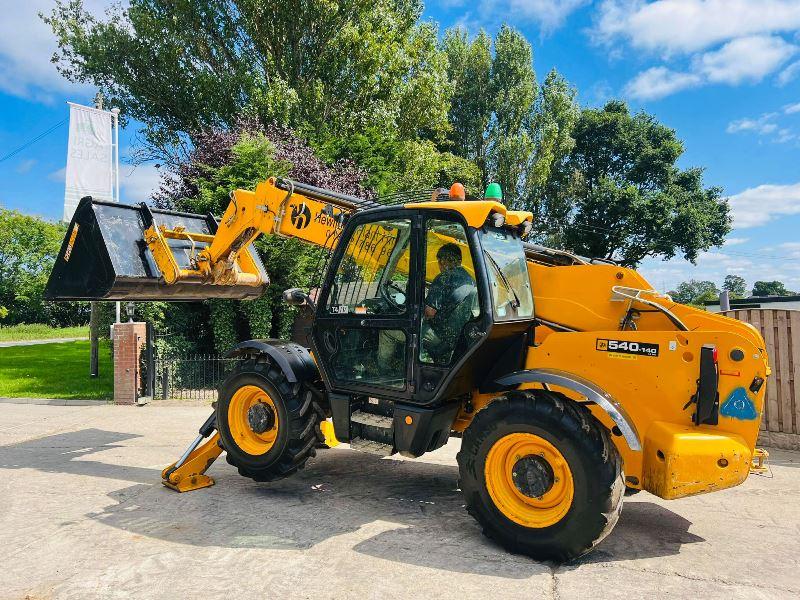 JCB 540-140 HI VIZ 4WD TELEHANDLER *YEAR 2017* C/W BUCKET & TINES*VIDEO*